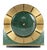 Junghans Marble Green and Gold Mid Century Ato-mat Table Desk Clock, Made in West Germany For Sale