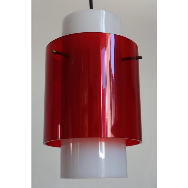 Red Pendant Light by Goffredo Reggiani, Italy, 1960s For Sale - Image 8 of 16