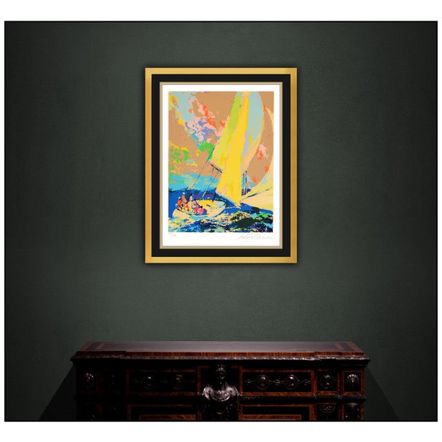 The artwork here, "Normandy Sailing", is a wonderful depiction of a sailboat in heavy winds, created with meticulous...