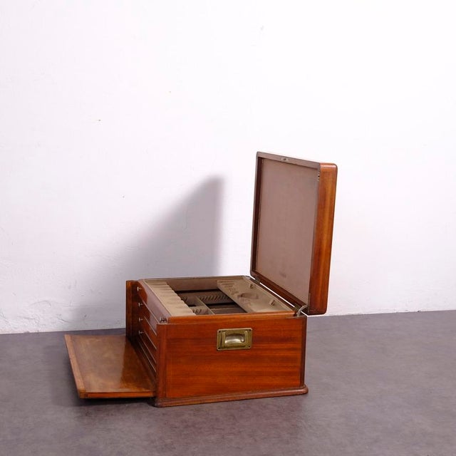Antique Art Deco Wooden Cutlery Chest, 1920s For Sale - Image 14 of 18