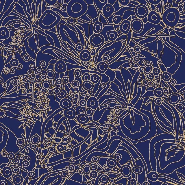 Contemporary 72 Kō Geishi Hange Shouzu Dark Blu Panel by Ginette Caron and Masami Moriyama for Midsummer-Milano For Sale - Image 3 of 3