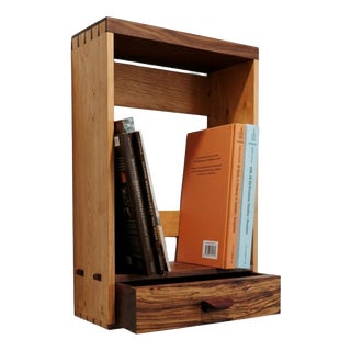 Journey Handmade Dovetailed Wall Bookcase by Giuseppe Deepak Benti For Sale