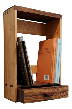 Journey Handmade Dovetailed Wall Bookcase by Giuseppe Deepak Benti