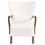 High-Back Armchair Model 23B in Polished Wood and Light Upholstery, 1940s For Sale - Image 11 of 11