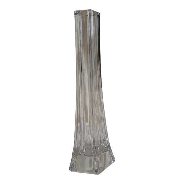 Daum France Crystal Deco Vase For Sale