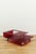 Maroon Italian Coffee Table in Burgundy Acrylic Glass and Chrome Wheels, 1990s For Sale - Image 8 of 14