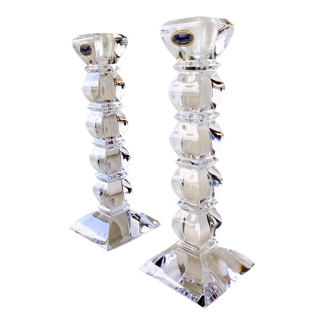 Rogaska Crystal Candlestick Holders a Pair Chairish