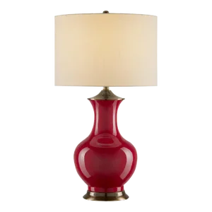 Currey & Company Lilou Red Table Lamp