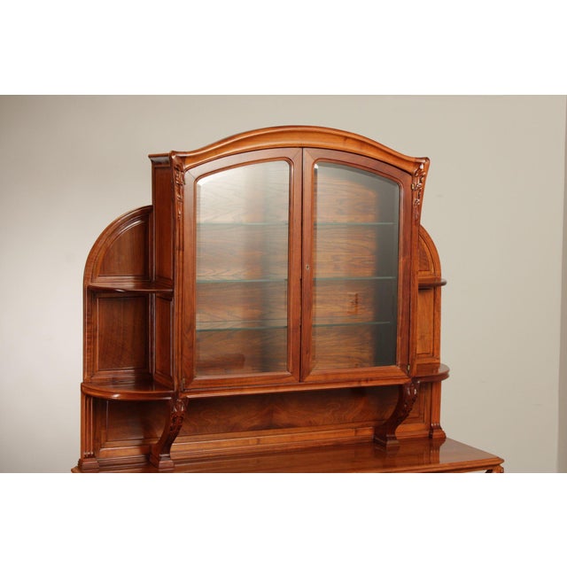 Wood Louis Majorelle Art Nouveau Carved Mahogany 'Chicoree' Buffet For Sale - Image 7 of 12