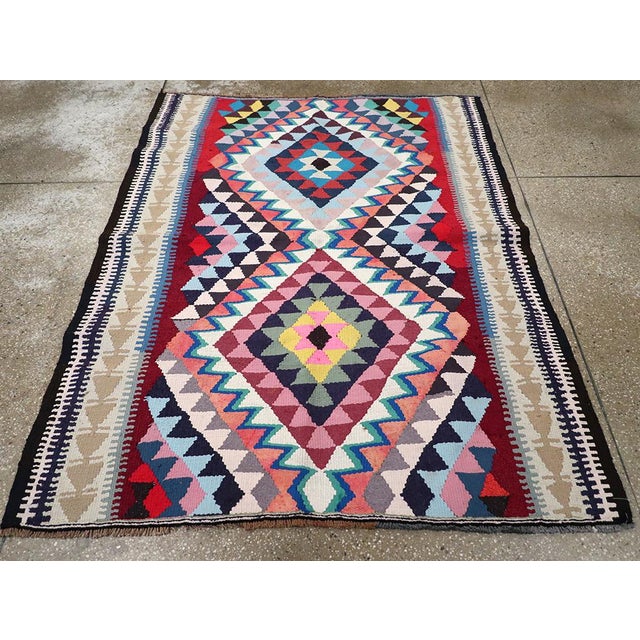 Galerie Shabab Collection Mid-20th Century Persian Flatweave Kilim Rug For Sale - Image 4 of 10