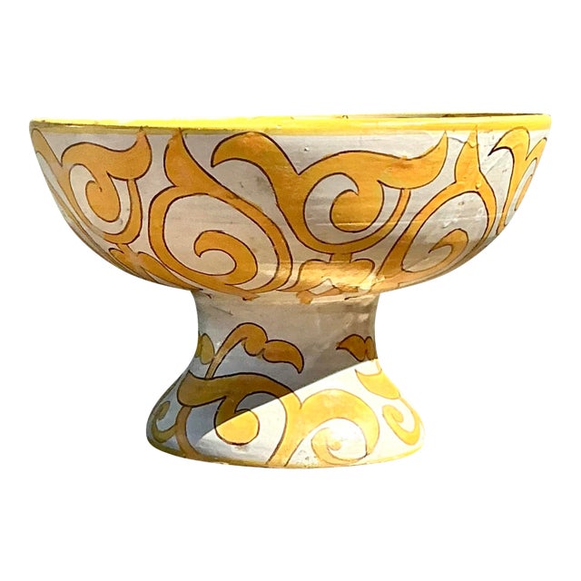 Vintage Italian Glazed Ceramic Bowl For Sale