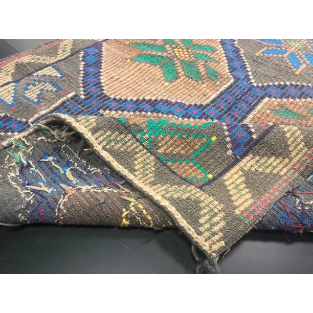 Tribal Vintage Turkish Anatolian Kilim Runner Rug For Sale - Image 10 of 11