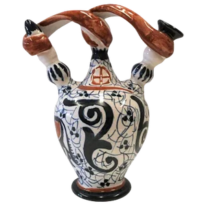 20th Century Spanish Glazed Cruche or Pitcher, Toledo, Spain