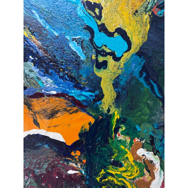 Textile “Winter” Contemporary Textured Abstract Painting on Canvas, 2010 For Sale - Image 7 of 9
