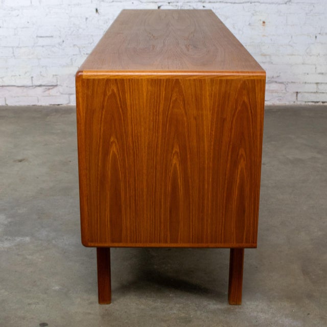 Brown Late 20th Century Scandinavian Modern Teak Credenza Buffet or Sideboard by Skovby Furniture Denmark For Sale - Image 8 of 18
