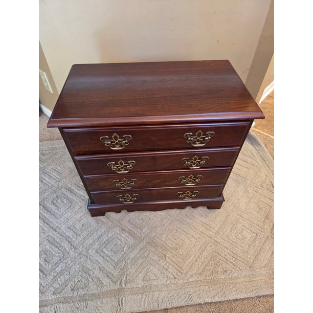 Vintage Chippendale Bedside Chest of Drawers / Nightstand For Sale In Indianapolis - Image 6 of 14