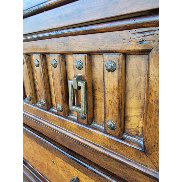 1990s Modern Wood Highboy Dresser. For Sale - Image 12 of 18