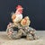 Brown Vintage Shiwan Pottery Rooster & Hen on Plum Branch - 12.5" Tall For Sale - Image 8 of 9