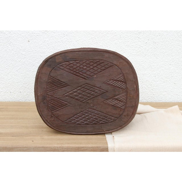 Wood Small Carved Bida African Stool For Sale - Image 7 of 9