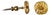 Neoclassical Gilt Bronze Curtain Tiebacks with Floral Rosette Motif, France, 19th Century, Set of 2 For Sale
