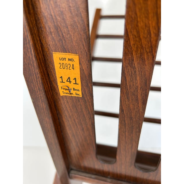 Vintage Retro Rosewood Mid Century Modern Magazine Rack, 1950s For Sale In Miami - Image 6 of 8