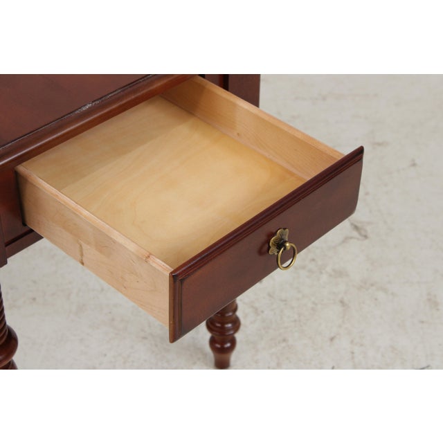 1990s Ethan Allen Cherry 1 Drawer End Table For Sale - Image 5 of 13