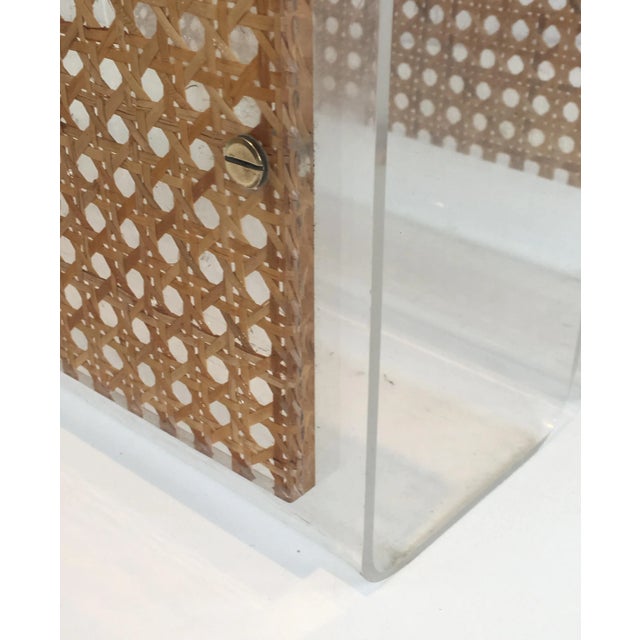 In the Style of Christian Dior, Lucite, Brass and Encrusted Cane - A Pair For Sale - Image 9 of 13