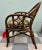 Wood Late 20th Century Rattan Chair in Designer Fabric For Sale - Image 7 of 13