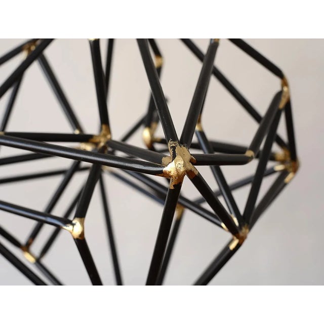 1960s Vintage Modernist Abstract Black Metal Art Sculpture For Sale - Image 5 of 11