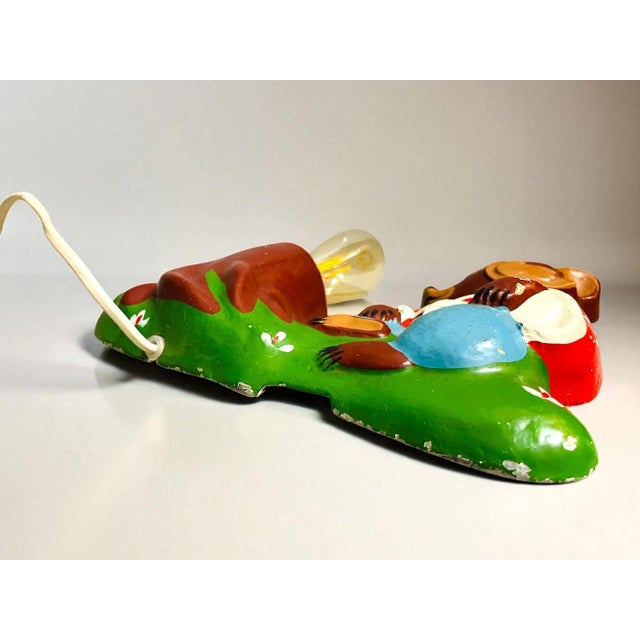 1990s Vintage Metal Bear Nursery Wall Sconce, USSR, 1990s For Sale - Image 5 of 9
