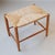 Rectangular Wooden Stool with Rush Seat, 1970s For Sale - Image 3 of 4