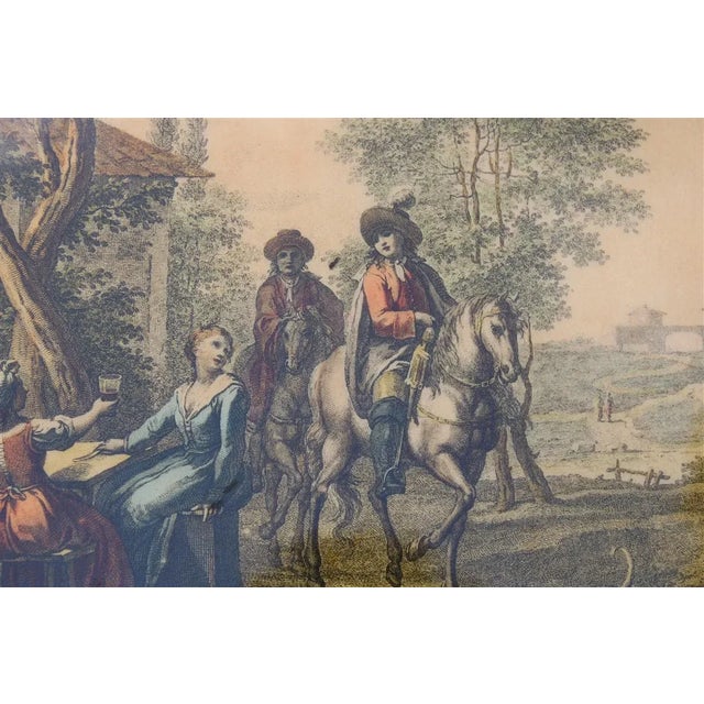 Black Italian Metal, Brass, and Prints Coffee Table, 1950s For Sale - Image 8 of 12