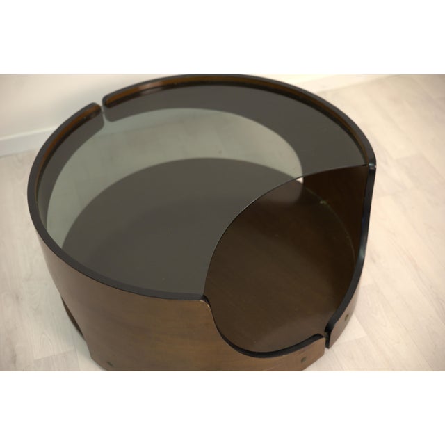 Mid-Century Modern Vintage Coffee Table in Glass, 1960s For Sale - Image 3 of 6