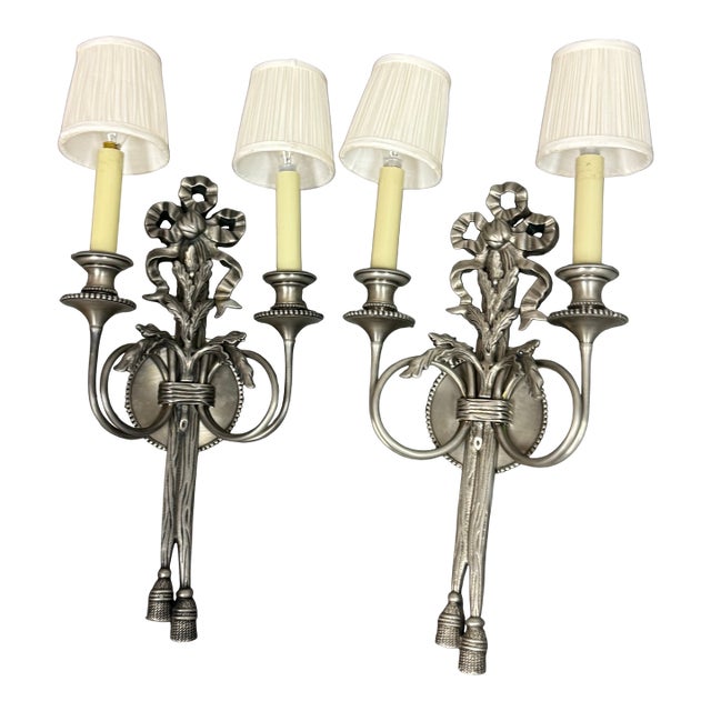 19th Century Louis XVI Style Wall Sconces, Pair For Sale