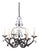Mid 20th Century French Six Light Wrought Iron Chandelier with Cascading Scrolls, USA Wired For Sale
