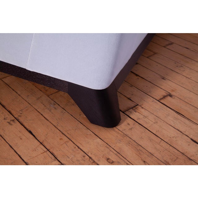Wood Pair of Holly Hunt "Ofuro" Chairs in Sky Blue Mohair For Sale - Image 7 of 9
