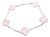 Late 20th Century Van Cleef & Arpels Pink Opal Vintage Alhambra Five Motif White Gold Bracelet For Sale