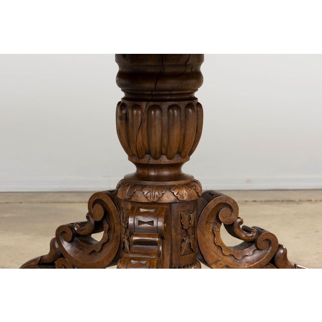 Late 19th Century 19th Century French Renaissance Revival Pedestal Center Table For Sale - Image 5 of 16