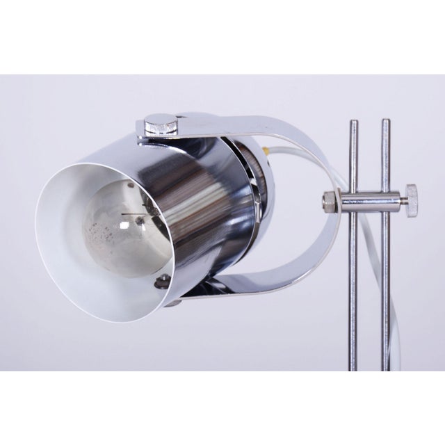 Metal Mid-Century Modern Table Lamp in Chrome by J. Indra for Combi Lux, Czech, 1970s For Sale - Image 7 of 10