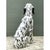 Vintage Italian Black and White Glazed Ceramic Dog Statue For Sale - Image 4 of 12