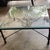 Giacometti Style Square Glass Top Iron Coffee Table With Verdigris Green Patina For Sale In Austin - Image 6 of 7