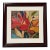 Large Framed Colorful Floral Abstract Wall Art For Sale
