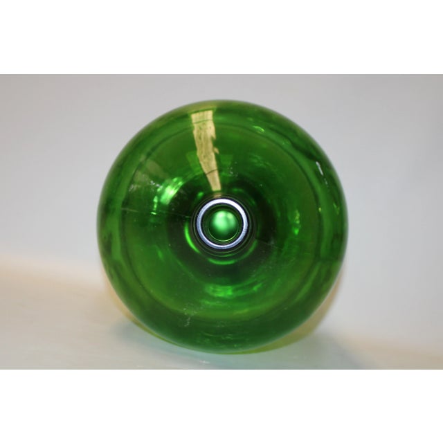 Glass Bottle Green Demi Jon Transparent 1950s For Sale - Image 11 of 12