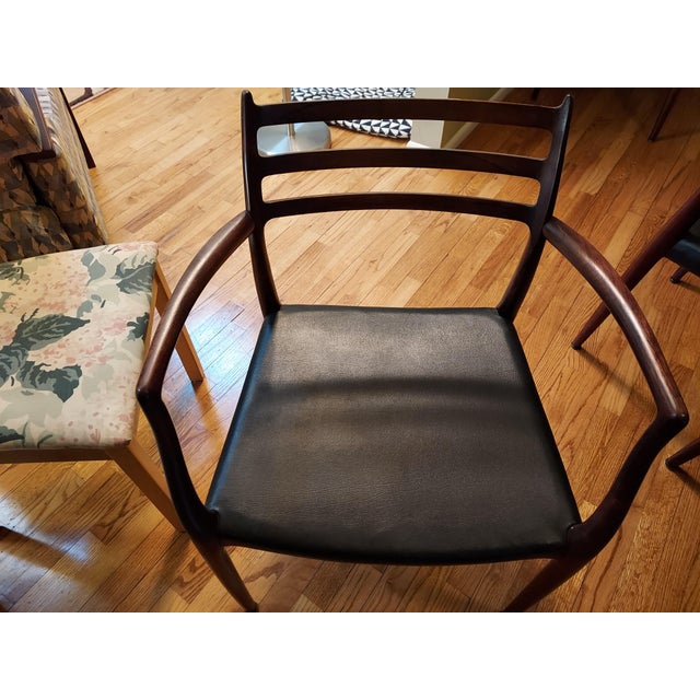 1970s Neil's Moller No 62 and 78 Rosewood Dinning Chairs. Set of 6 For Sale - Image 4 of 8