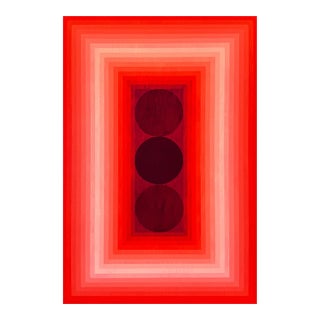 Contemporary Abstract Acrylic on Canvas "Vision (Orange DPP / Red Violet)" by Andy Harwood For Sale