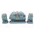 French Majolica Sailing Ship Clock With Vases Sarreguemines Circa 1930 For Sale