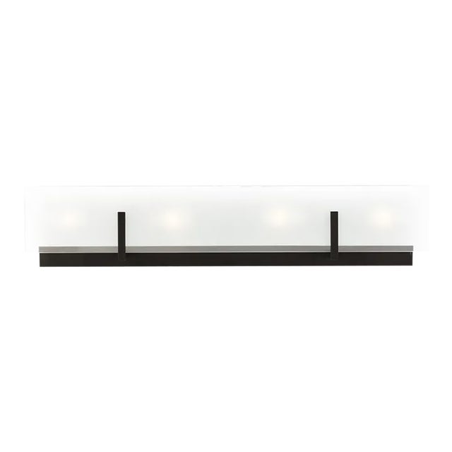 Sean Lavin By Visual Comfort Studio Syll 4-Light Bath Fixture in Midnight Black For Sale