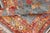 Turkish Angora Oushak Runner With Denim Blue Field and Rust Motifs For Sale - Image 12 of 13