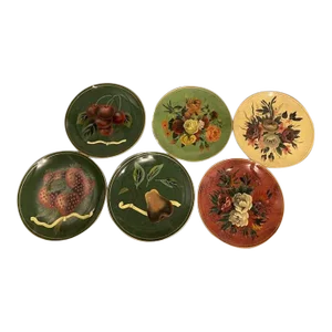 Vintage 1970s Raymond Waites Decorative Plate Set of 6