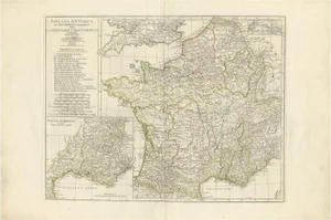 Antique Map of France in Ancient Roman Times by Danville, 1795